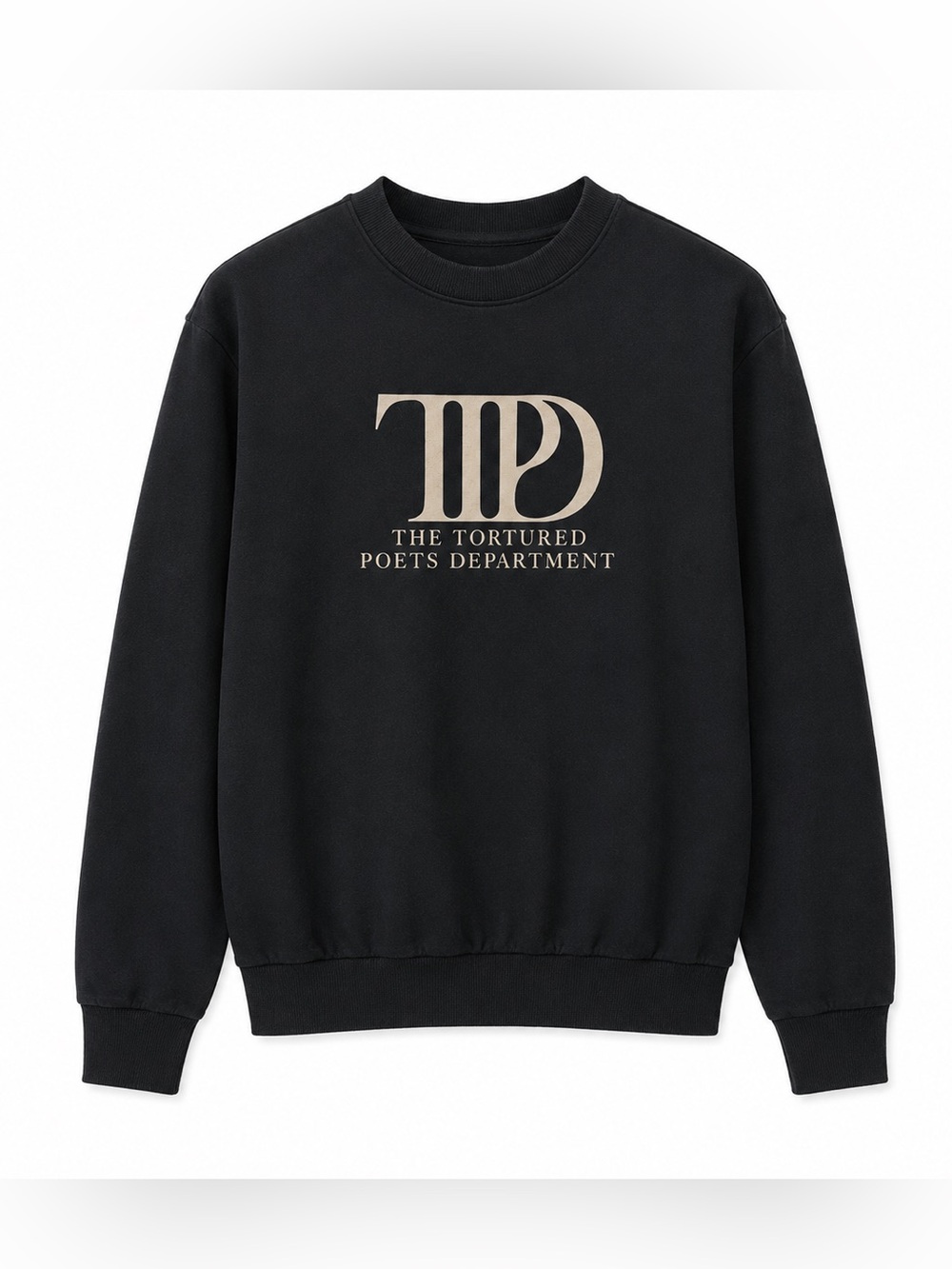 Taylor Swift the tortured poets department crewneck black sweater unisex small